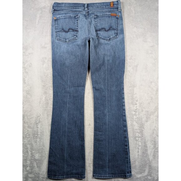 For All Mankind Bootcut Jeans Womens Size 27 Denim Low Rise Flare Festival Rodeo - Picture 8 of 9